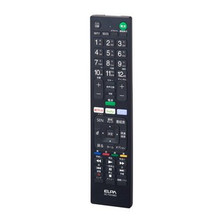 엘파 (ELPA) TV 리모콘 소니용 (RC-TV019SO) TV 리모콘 범용설정 불필요 블랙, 1개