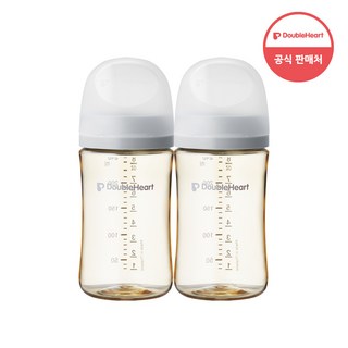 더블하트 모유실감 3세대 트윈팩 240ml 블루밍가든, PPSU 새벽그레이, 4개