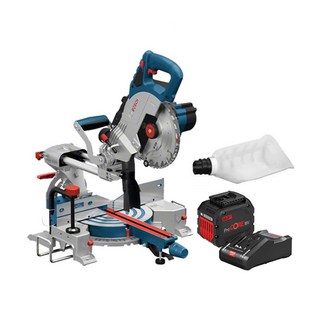 BOSCH 보쉬 충전 각도절단기 GCM18V-216 키트 (8인치) 18V 12.0Ah 배터리1개, 본품 + 추가배터리1개, 1세트