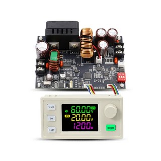 XY6020LV CNC 가변 DC 전원 공급 장치 정전압 정전류 유지 20A 1200W 스텝 다운 모듈, 1개