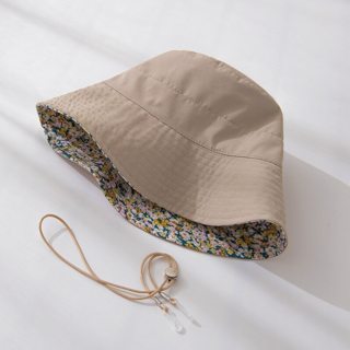 자외선차단 면 중년여성 나들이 챙 산책 꽃무늬 엄마모자