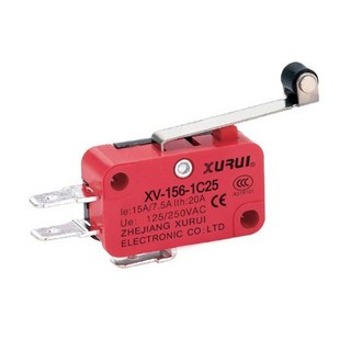 5pcs XV-156-1C25 NO + NC 소형 기본 마이크로 스위치 SPDT 롤러 레버 유형 20A, 5개