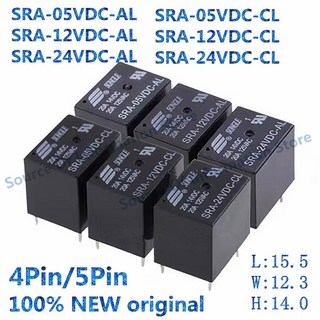 4핀 SRA 12VDC/24VDC/5VDC 자동차 릴레이 – 20A, SRA-24VDC-AL, 1개
