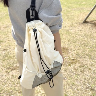 달콤한 남녀공용 바스락 나일론 복조리 스트링 빅사이즈 백팩 가방