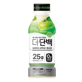 빙그레 더단백 워터프로틴 청사과, 12개, 400ml