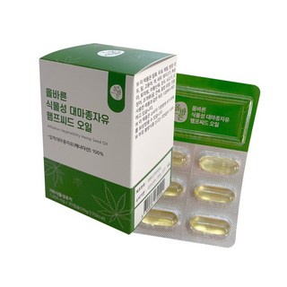 ALLBARUN 올바른 식물성 대마종자유 햄프씨드 오일 1000mg 30캡슐, 1개, 30정