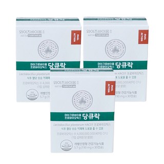 유한양행당큐락 혈당유산균 190mg X 30캡슐 3박스(3개월분), 30정, 3개