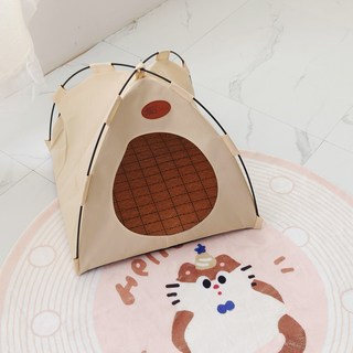 포근나래 애완동물 텐트 고양이 집/강아지 집, 1개, 베이지
