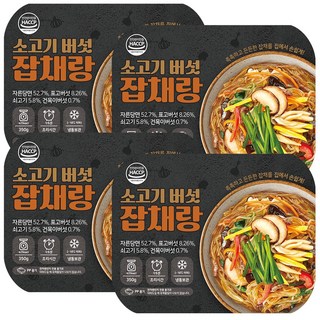 잡채랑 소고기 버섯 잡채, 4개, 350g