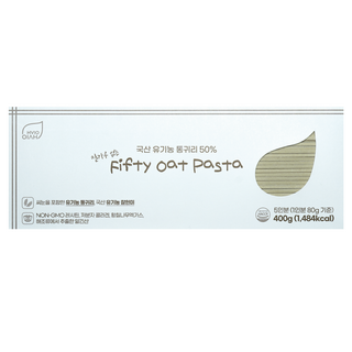 밀가루 없는 국산 유기농 귀리&현미 파스타 fifty oat&brown rice pasta, 2개, 400g