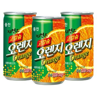 [웅진] 자연은 고칼슘 오렌지 과일주스, 90개, 180ml