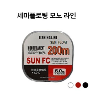 토니캠프 세미플로팅 200M 원줄 대물 민물 바다 블랙, 1개