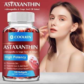 미국 정품 높은 품질 높은 콘텐츠 아스타잔틴 24mg 소프트젤 심혈관 건강 증진 신진 대사 촉진 혈액 순환 개선 면역 체계 강화, 120정, 1개