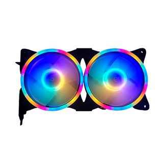 조립PC LED PCI슬롯 쿨러 120MM 듀얼 VGA카드 튜닝팬, 1개