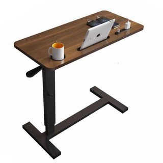 높이조절테이블 리프트업 이동식 침대 노트북 책상 거실 보조테이블, 브라운블랙40×80(테이블고정형) 리프트업테이블
