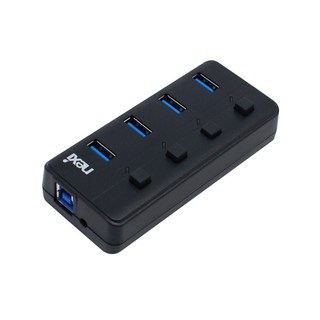 NEXI NX778-1 USB3.0 4포트 유전원허브(NX-U3004RP), 블랙, 1개