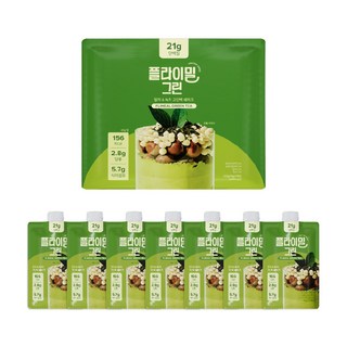 플라이밀 단백질 쉐이크 그린 파우치 녹차 말차 라떼 맛, 45g, 21개