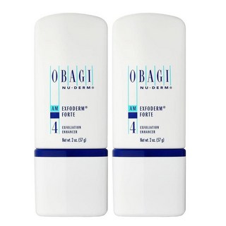 Obagi Nu-Derm Exfoderm Forte - 글리콜산 및 젖산(AHA)이 함유된 고급 경량 각질 제거 로션 - 일반 및 지성 피부 타입용 - 2팩 56.7g(2온스, 2개