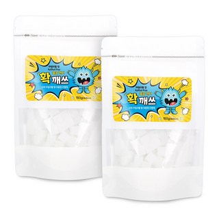 강한 박하맛 무설탕 졸음 확깨쓰 수제 자일리톨 팝 캔디 사탕 대용량 리필팩, 150g, 2개