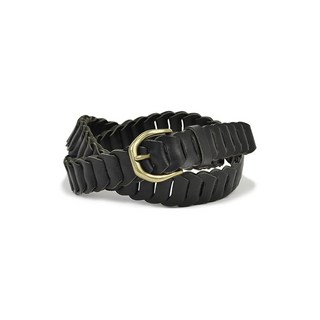 닛폰데핸드메이드 벨트 진짜 가죽 남성 여성 캐주얼 메쉬 체인 레더 소가죽 30mm 3cm폭 벨트 전문점 벨트 라보 BLLB0782 그라파이트 블랙