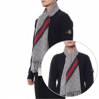[기프트케이스]24FW 남성 GG 웹 울 머플러 (570603 3G200 1768 M 24F)