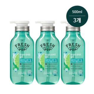 미쟝센 프레시팝 샴푸 미셀라 모히또, 1.5L, 1세트