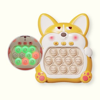 토이토 7세대 레드 푸쉬팝 게임기 – 폭탄 뚱웰시코기 1개 포함 노리박스게임연구소