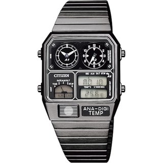 시티즌 CITIZEN 남성 전자 손목시계 아나디지템프 ANA-DIGI TEMP 블랙 JG2105-93E