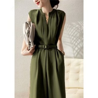 루스리더 여성 여름 루즈핏 캐주얼 쉬폰 점프 슈트