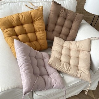 SDGVD품/황제의 추천1+1+1+1 사각 폭신 쿠션 방석 두꺼운 오피스 거실 인테리어 +사은품 매너단추 10개, 옐로우 2개, 2개