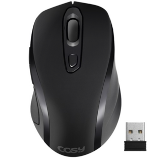 코시 디엘 무소음 6버튼 3단계 DPI 무선 마우스 M4006WL, 블랙