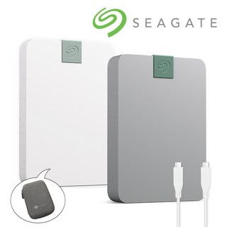 씨게이트 Ultra Touch USB-C 데이터복구 외장하드 STMA5000400, 5TB, 페블 그레이(외장하드), 그레이(파우치)
