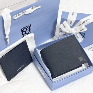 루이까또즈 그레이시 블랙 남성 소가죽 반지갑 카드지갑 세트