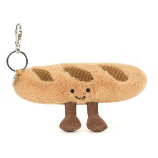 영국 젤리캣 바게트 가방 걸이 장식품 봉제 인형 펜던트 키홀더, 갈색, 34cm