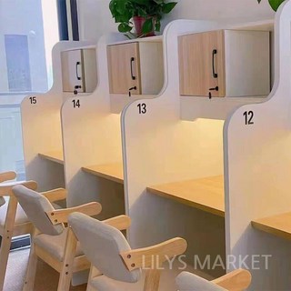1인독서실 독서실책상 세트 스터티카페 칸막이 공부책상 스터디룸 집중력, 곡선 80 책상 1개 83x60x160 cm