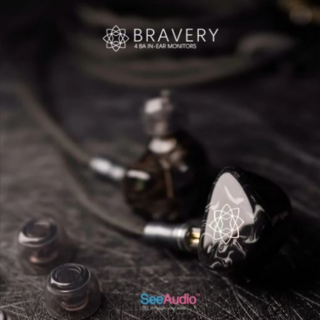 씨오디오 브레이버리 이어폰 4BA 하이엔드 1년보증AS, BRAVERY