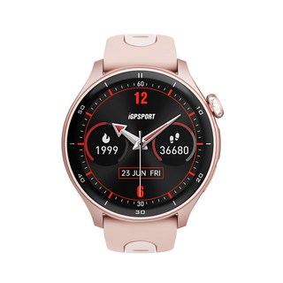 iGPSPORT 아이지피스포츠 LW10 스마트워치 GPS 심박 아웃도어 스포츠 시계, 핑크, 1개