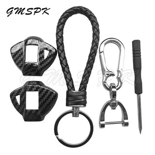 ABS 오토바이 탄소 섬유 패턴 키 커버 케이스 쉘 및 키링 스즈키 GSXR 600 750 1000 GSX-R 600 750 SV650 SV1000 에 적합, 1개