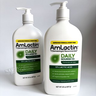 [1+1]엠락틴 젖산 12% 무향 대용량 데일리 모이스처라이징 암락틴 바디로션 567g AMLACTIN BODY LOTION