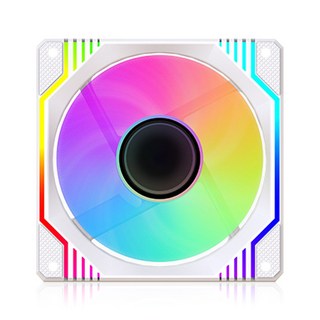 AONE STORM 인피니티 RGB 120mm 화이트 시스템쿨러 컴퓨터 케이스 쿨링팬, 1개