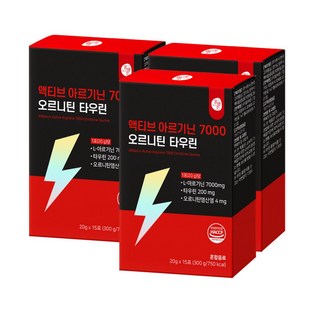 올바른 액티브 아르기닌 7000 오르니틴 타우린, 300g, 3개