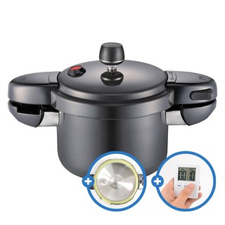 PN풍년 블랙펄 메가 2인용 + 여분패킹 + 키친타이머, 1개, 블랙, 1.7L