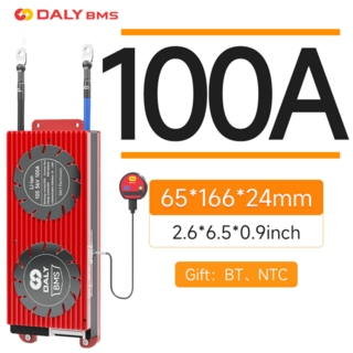 8S 48V LiFePO4 100A 4S 12V 블루투스 스마트 24V 태양광용 보드 Daly 호환 16S BMS BMS 공유기 인버터 에너지, Lifepo4 4S 12V, BT 100A