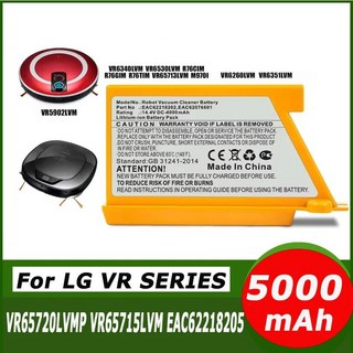 LG VR66750LVWP EAC용 CS-LVR590VX 교체용 배터리 팩 14.4v 60766107 AGM 30061001 진공 청소기, 01 LG VR-5000mAh, 1개