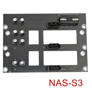 SATA 하드 드라이브 백플레인 NAS 스토리지 카드 서버 6Gbps 3개 SSD HDD 어댑터 4D 전원 공급 장치, NAS-S3