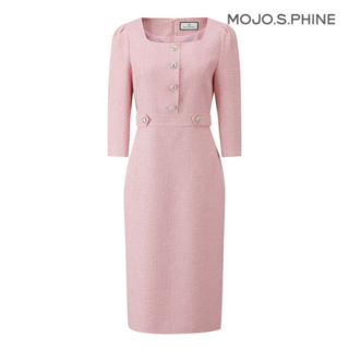 정품발송 모조에스핀 스퀘어넥 팬시소재 원피스 PK_J241MSE013 281348