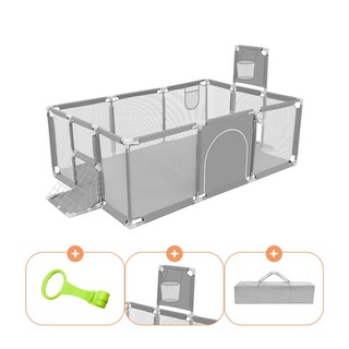 스포츠 베이비룸 울타리 안전가드 볼풀장 펜스 어린이 유아 아기 놀이텐트, 그레이, 1개