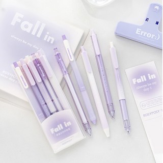 고맙토다 파스텔 감성 젤펜 볼펜 5종 세트 0.5mm 0.38mm, 1개, 1.바이올렛
