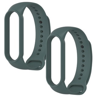 샤오미 미밴드5 TPU 스트랩, 딥그린, 2개