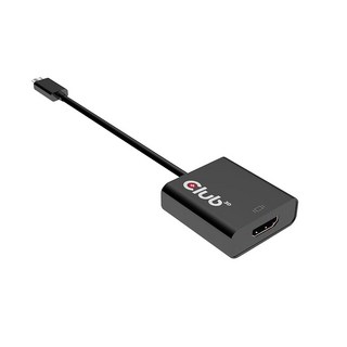 Club 3D HDR 포함 USB C to HDMI 어댑터 - 4K 60Hz - USB 3.1 타입 C to HDMI 모니터 컨버터 CAC-2504, 상세페이지 참조, 1개